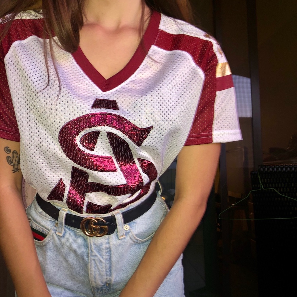 Victoria’s Secret PINK Sequin ASU Jersey Sz Sm